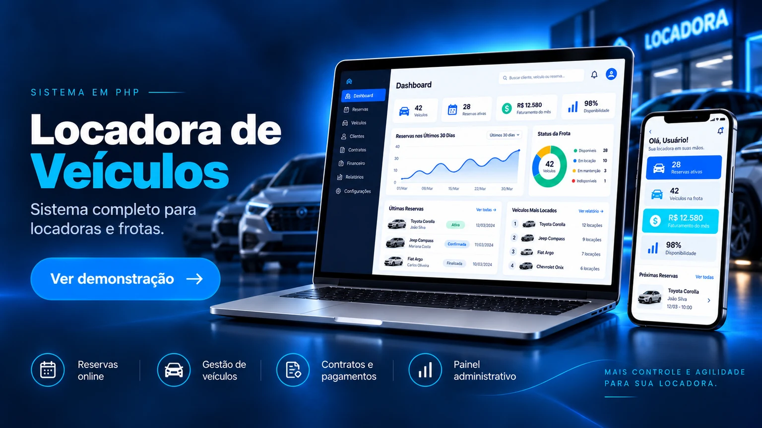 Sistema em PHP para Locadora de Veículos