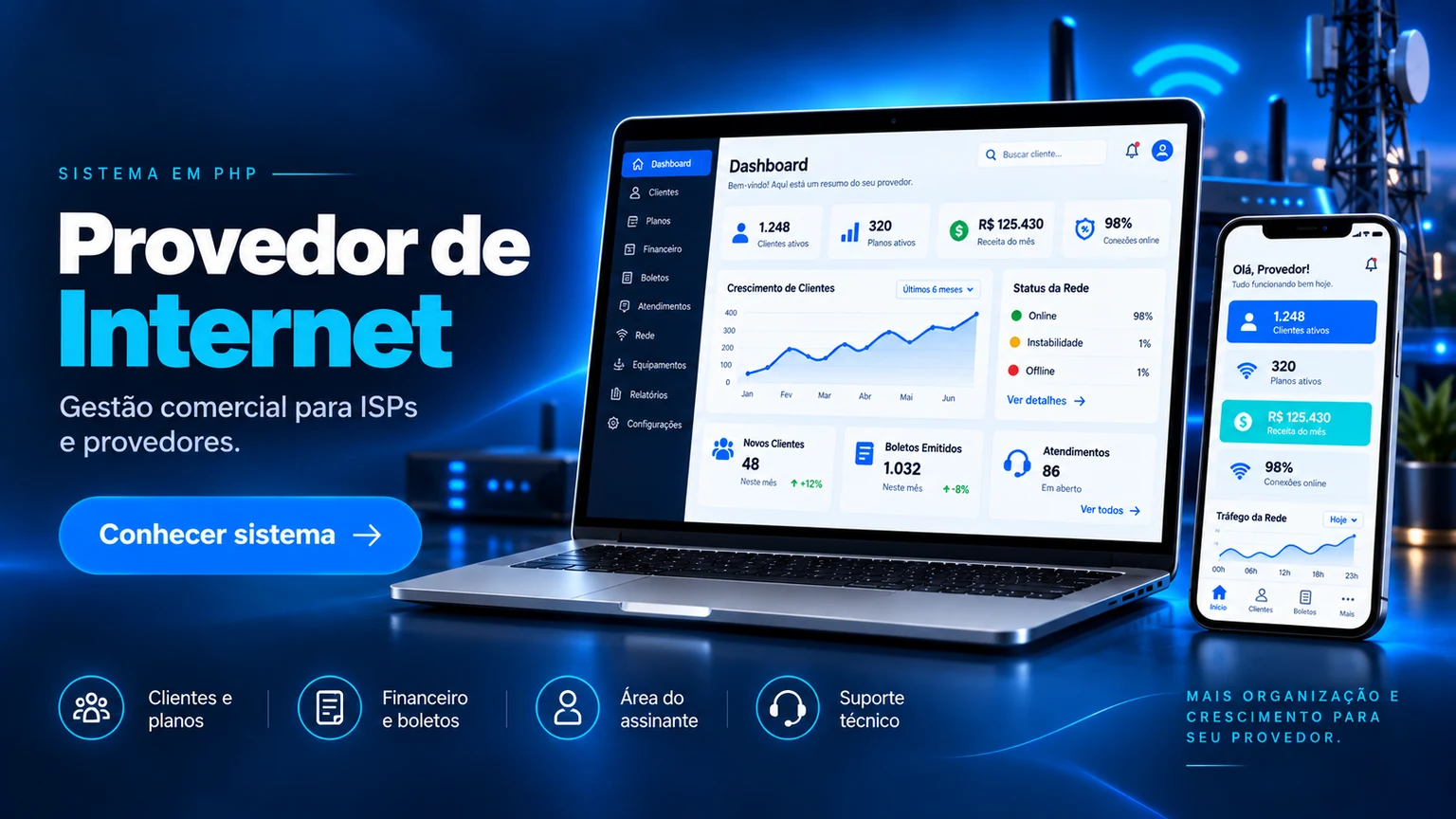 Sistema em PHP para Provedor de Internet