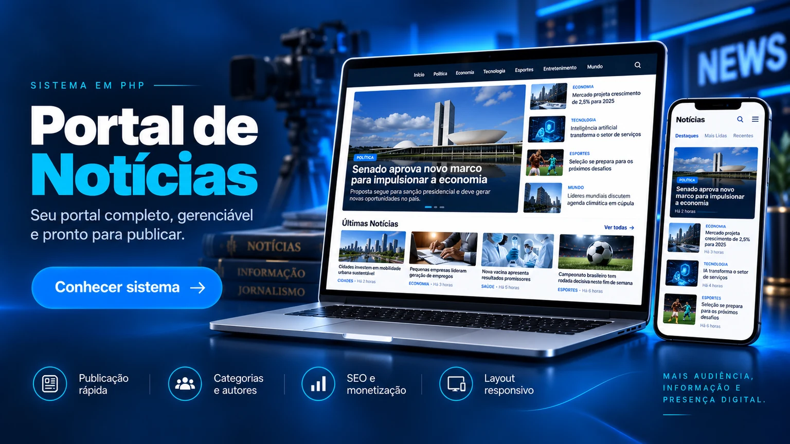 Sistema em PHP para Portal de Notícias