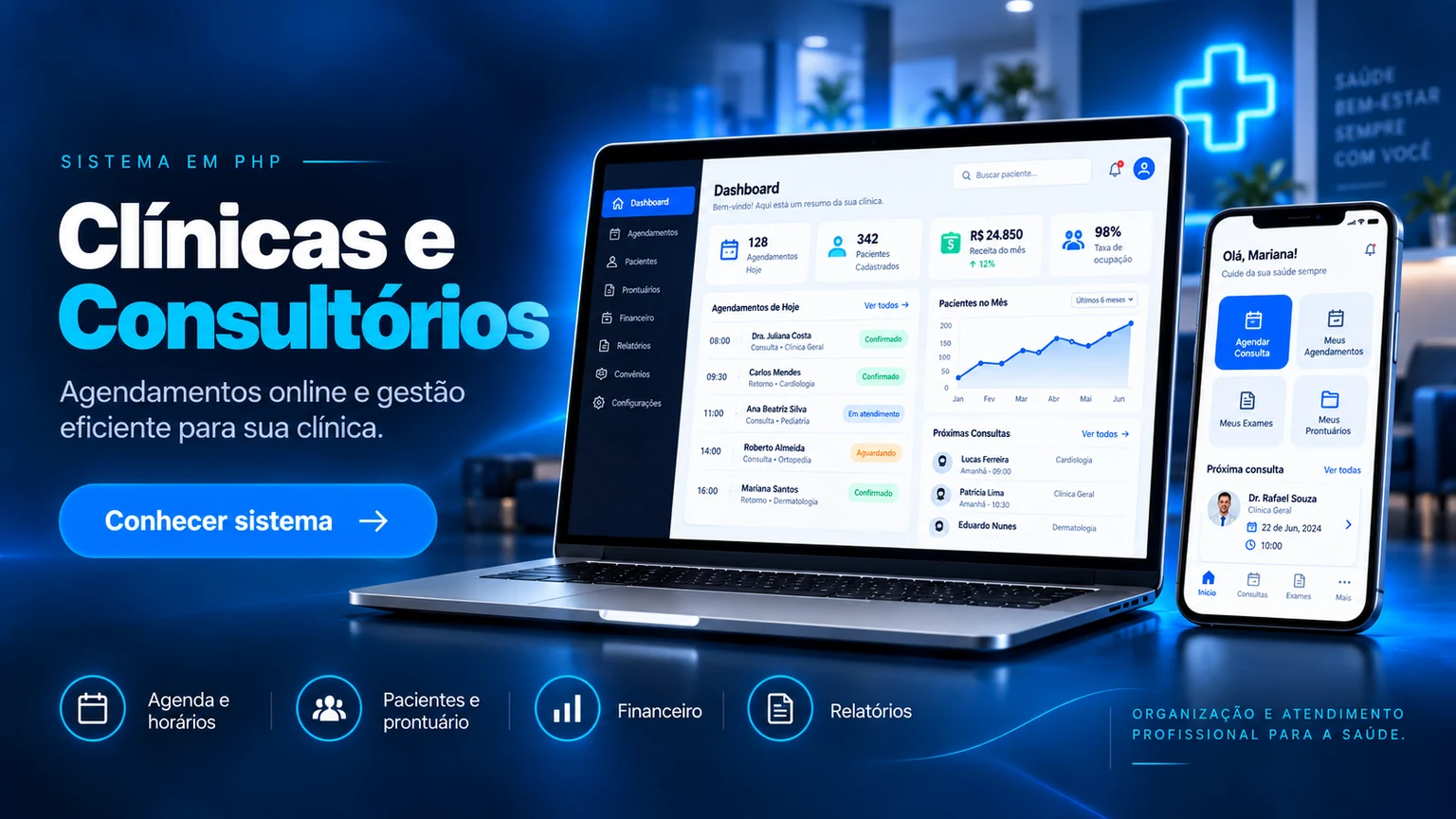 Sistema em PHP para Clínicas e Consultórios