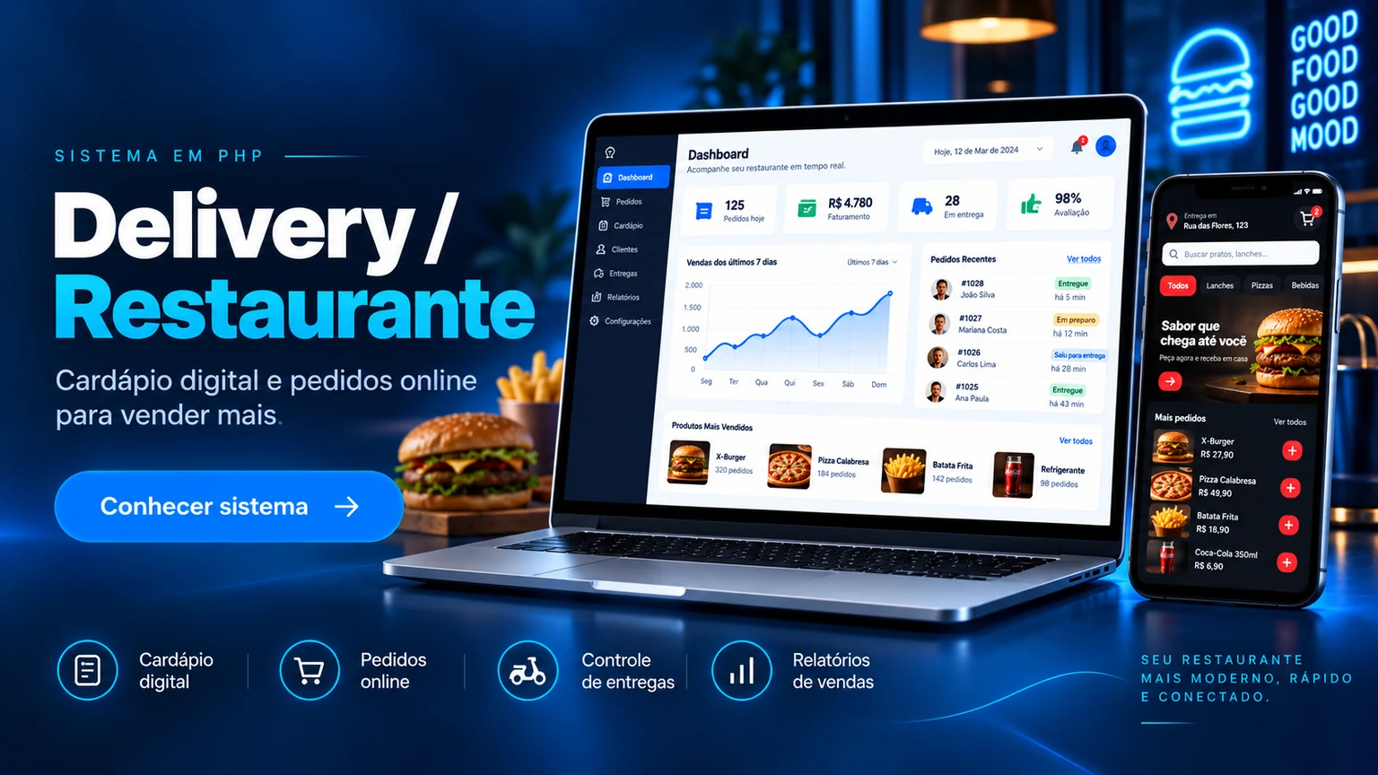 Sistema em PHP para Delivery e Restaurante